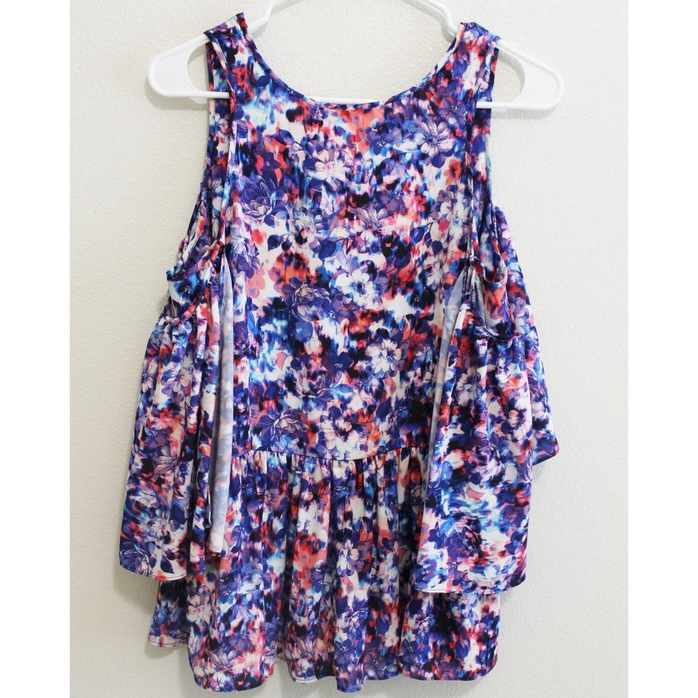 NWT Rebecca Minkoff Gabby Top Floral Cold Shoulder - Picture 5 of 6